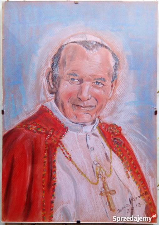 Obraz ręcznie malowany - " św.Jan Paweł II"