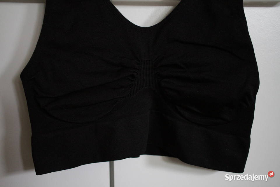 Czarny top stanik sportowy S 36 sport trening kujawsko-pomorskie Toruń