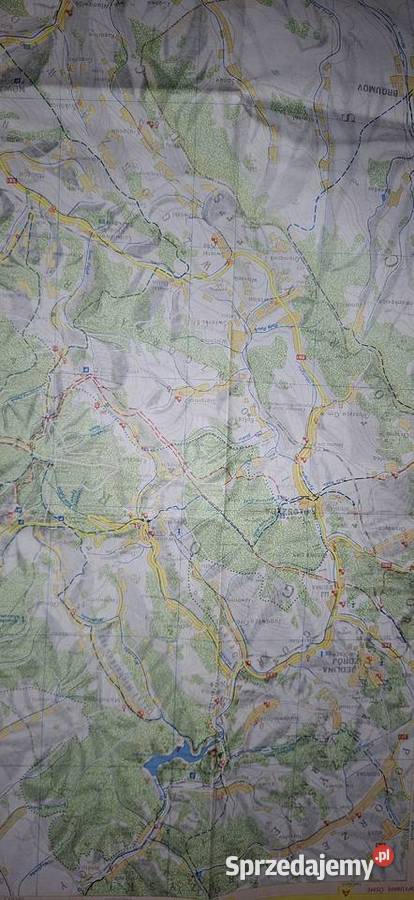 Góry Sowie Mapa turystyczna wyd 1977 niski Łęczyca