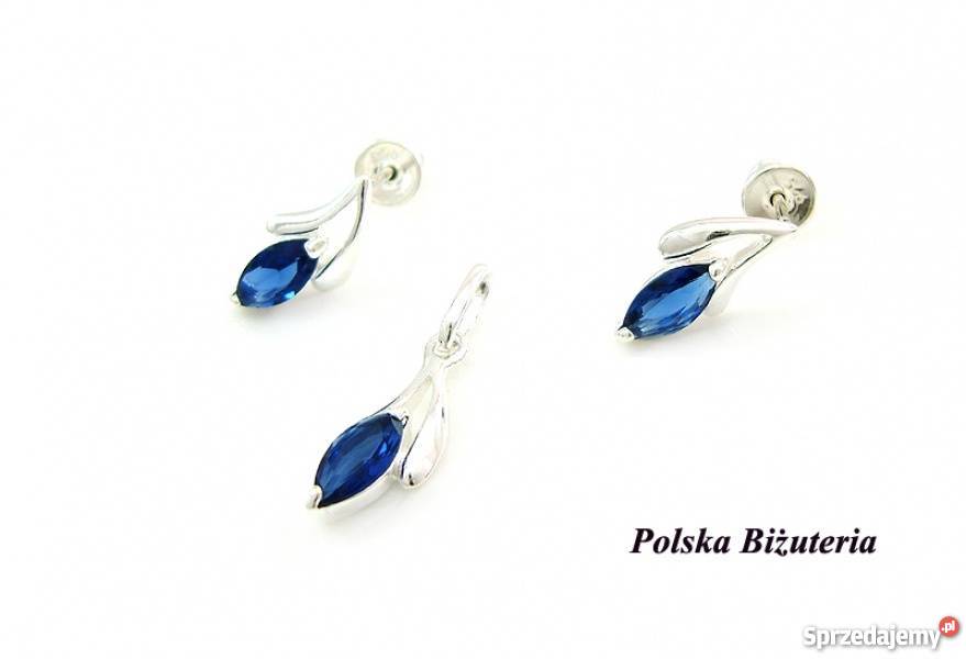 Prześliczna Srebrna Bransoletka z Szafirami Białystok