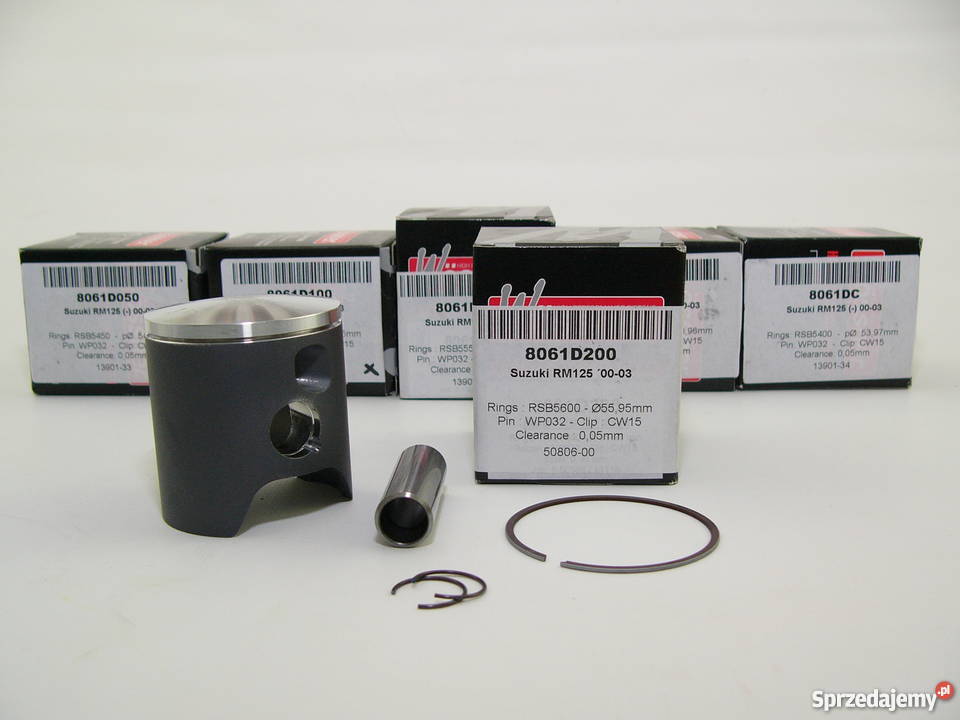 TŁOK komplet tłokowy WOSSNER 5595 mm RM 125 0003 śląskie Zabrze sprzedam