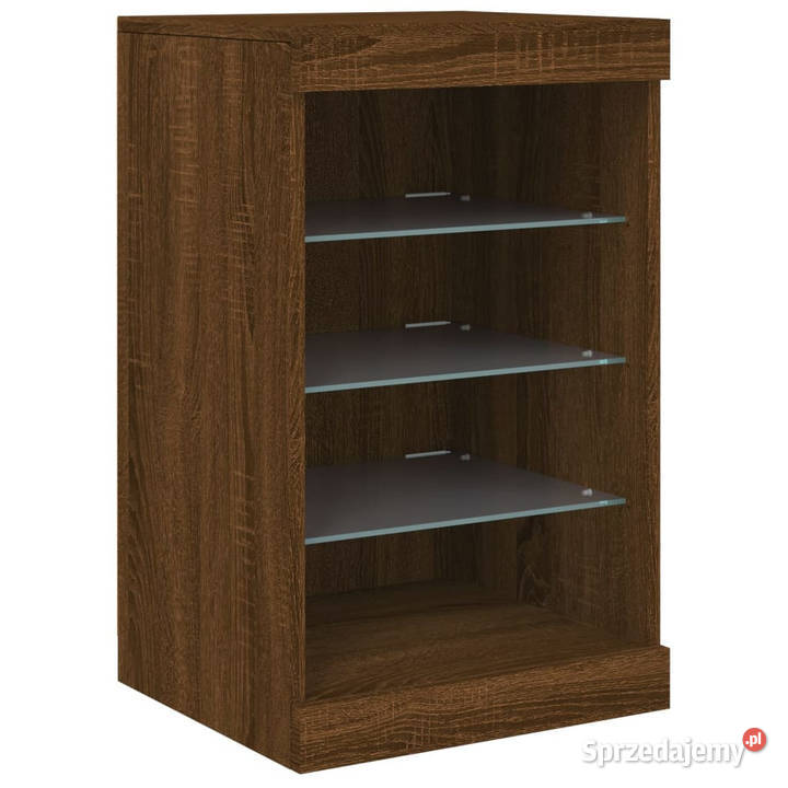 Szafka z oświetleniem LED brązowy dąb 123x37x67 Warszawa