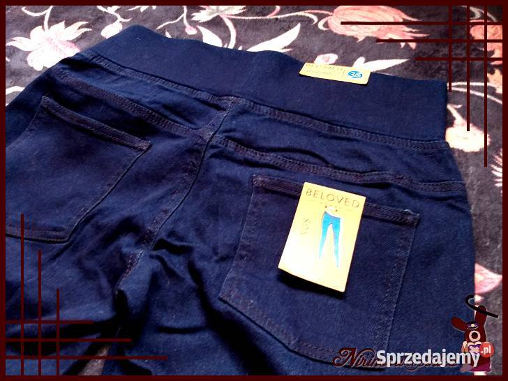 Beloved atramentowe jegginsy z wysokim stanem 38 Ruda Śląska
