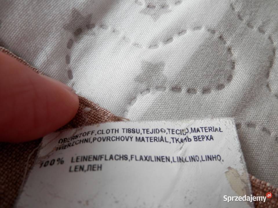 Spodnie Lniane 100 Len Szerokie Nogawki Marka Długie Łomża