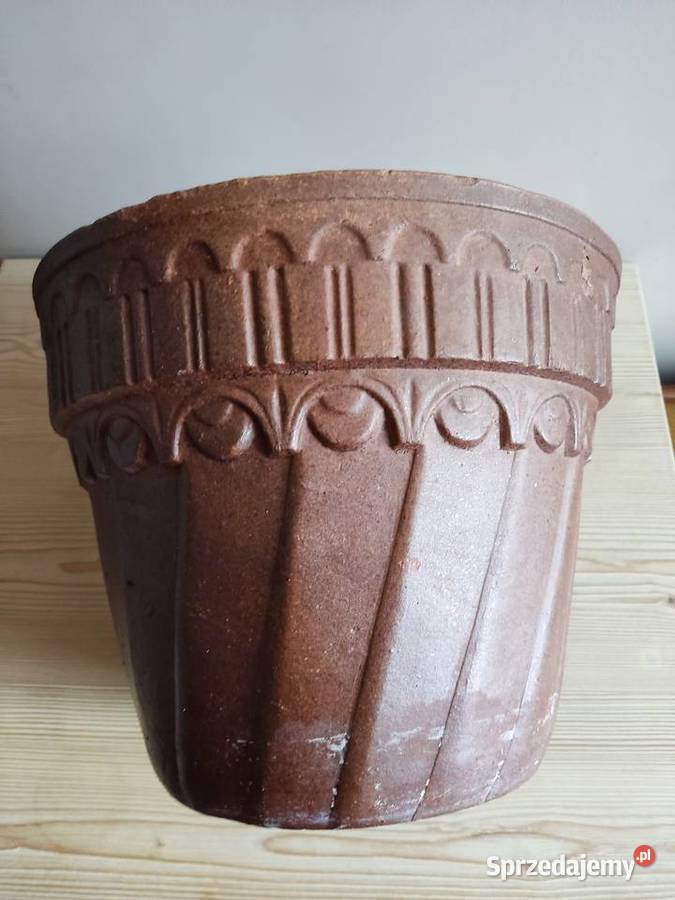 Donica doniczka duża ceramiczna gliniana fi 33 Głuchołazy
