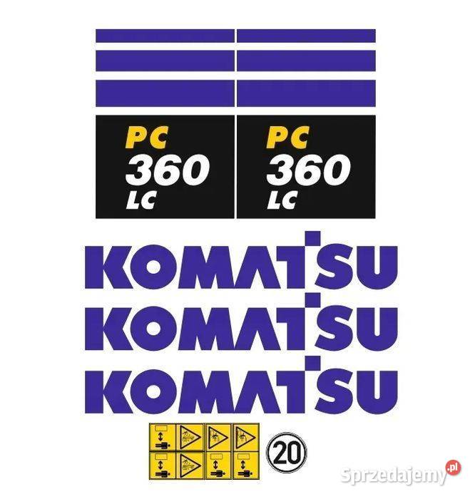 Naklejki oklejenie naklejka KOMATSU PC360LC Janików