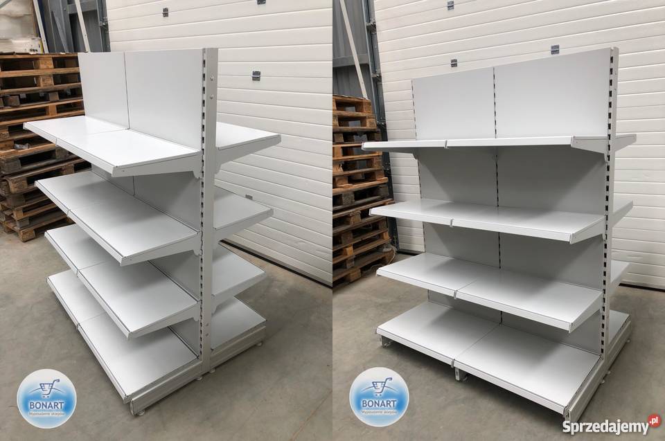 Regał sklepowy metalowy regały sklepow środkowe Sklep Warszawa