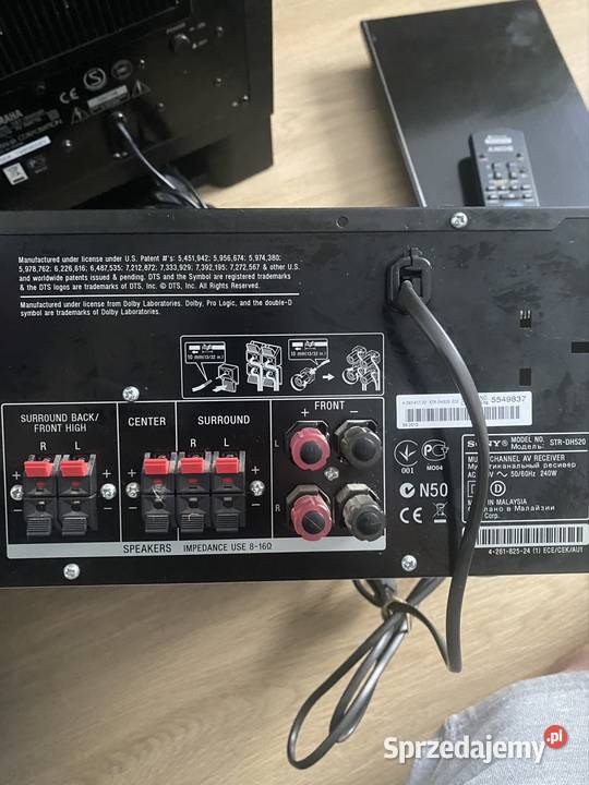 Amplituner Sony Głośniki Jomo 51 subufer Yamaha wielkopolskie Poznań sprzedam