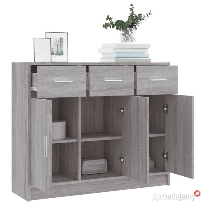 Szafka szary dąb sonoma 91x28x75 materiał Warszawa