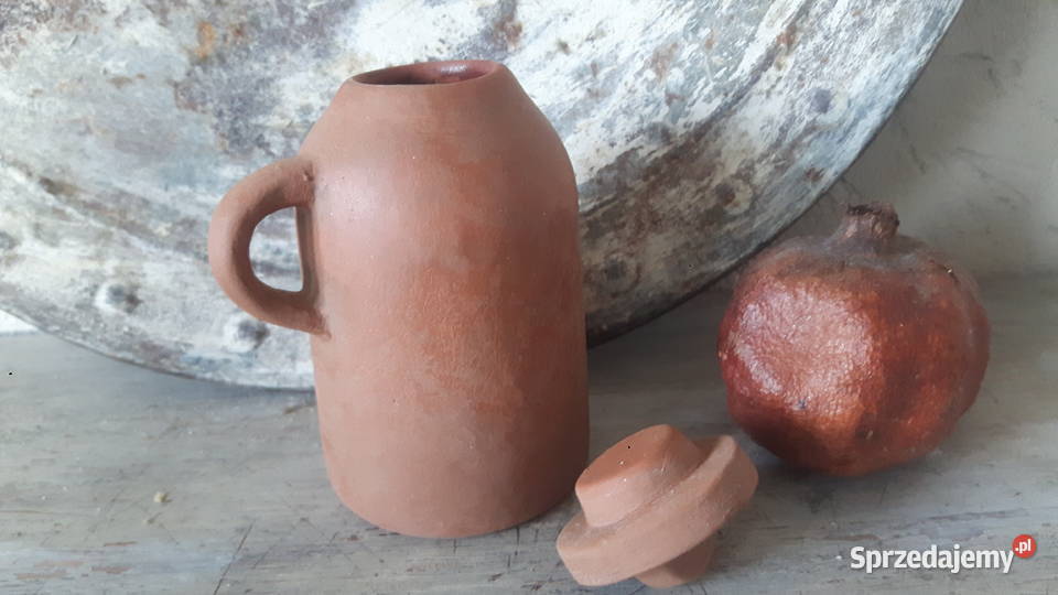 Butelka ceramiczna ręcznie wykonana na zioła Otwock