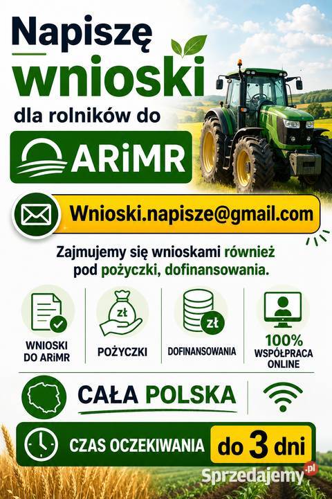 WNIOSKI JDG ARIMR napiszemy każdy wniosek