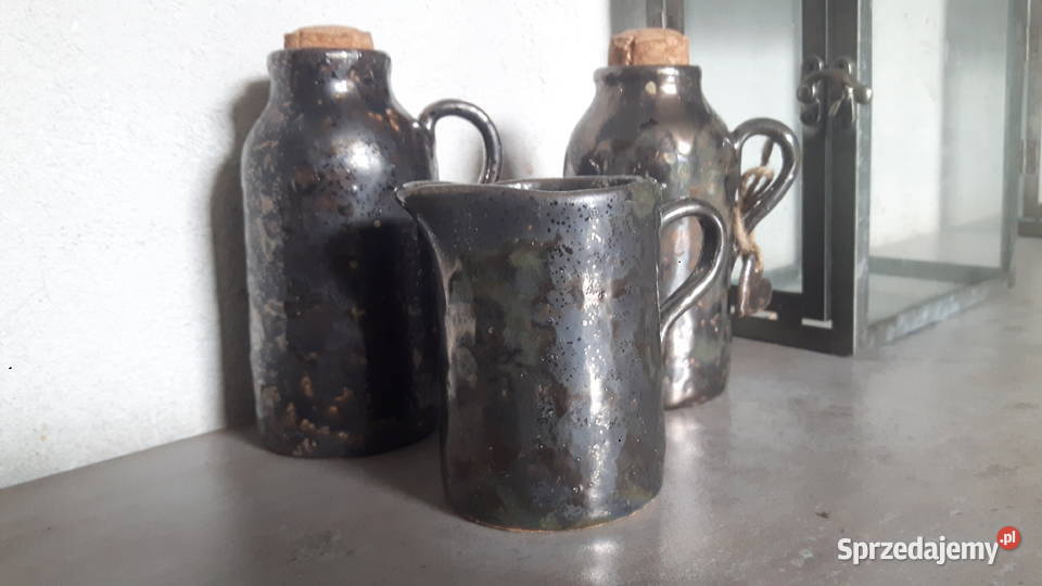 Zestaw naczyń ceramicznych ręcznie wykonanych sprzedam
