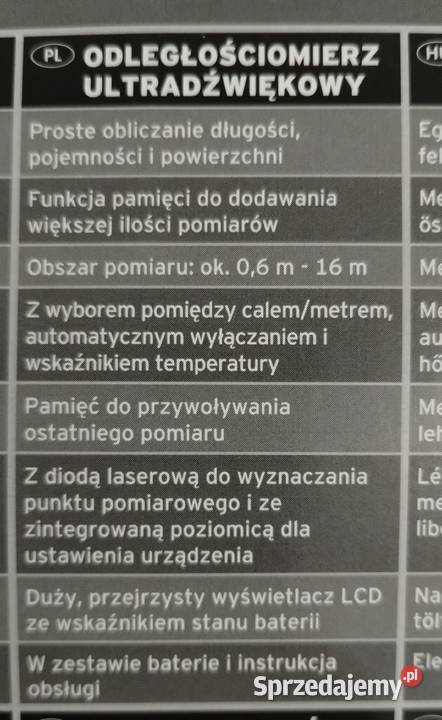 odległościomierz ultradźwiękowy powerfix profi Świnoujście