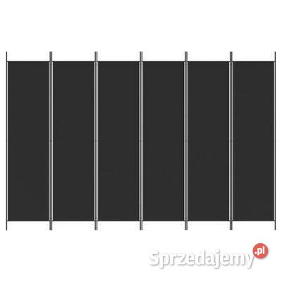vidaXL Parawan 6panelowy czarny 300x200 mazowieckie Warszawa