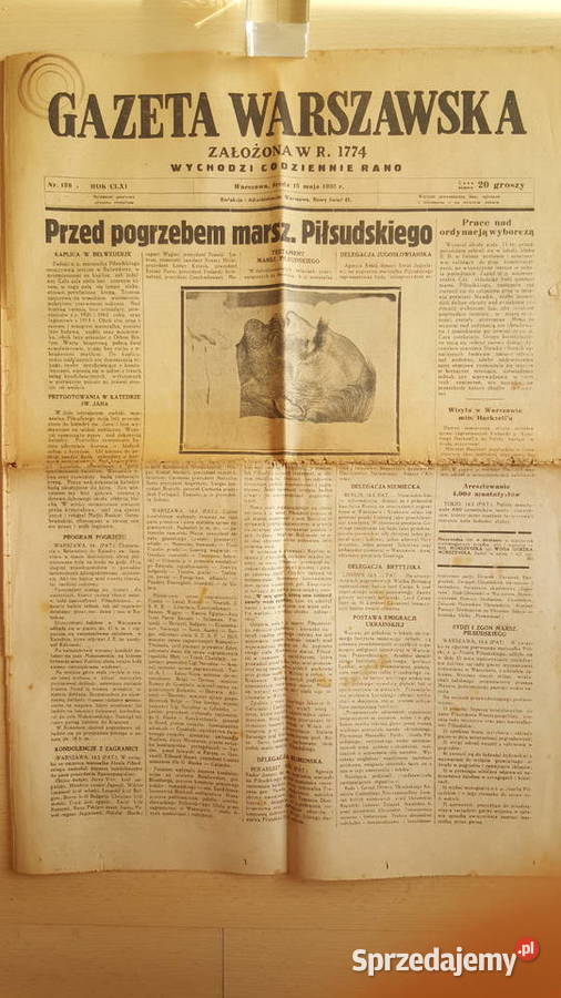 Gazety Warszawskie z 1316051935 r Mały dziennik Warszawa