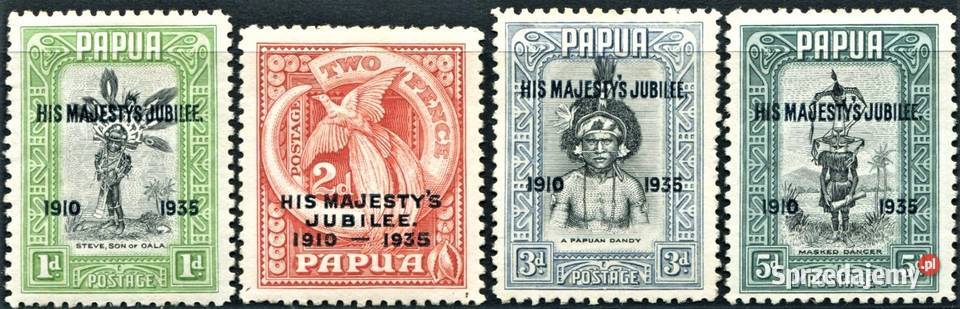 PAPUA 1935 MNH kompletna seria WYSYŁKA Filatelistyka pomorskie Człuchów