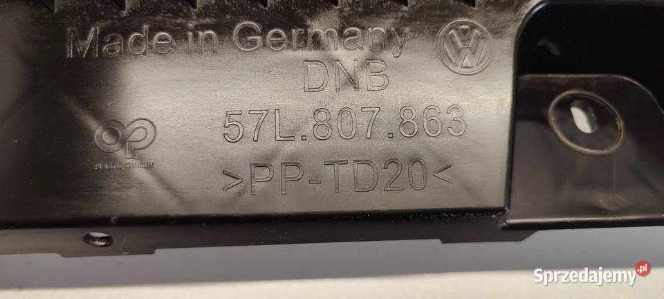 VW TAYRON ŚLIZG ZDERZAKA TYŁ 57L807863