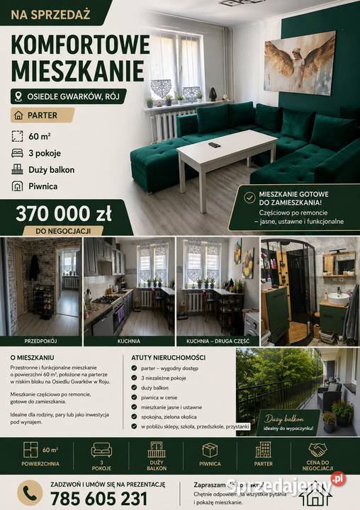 Sprzedam mieszkanie 60 m 2 Żory