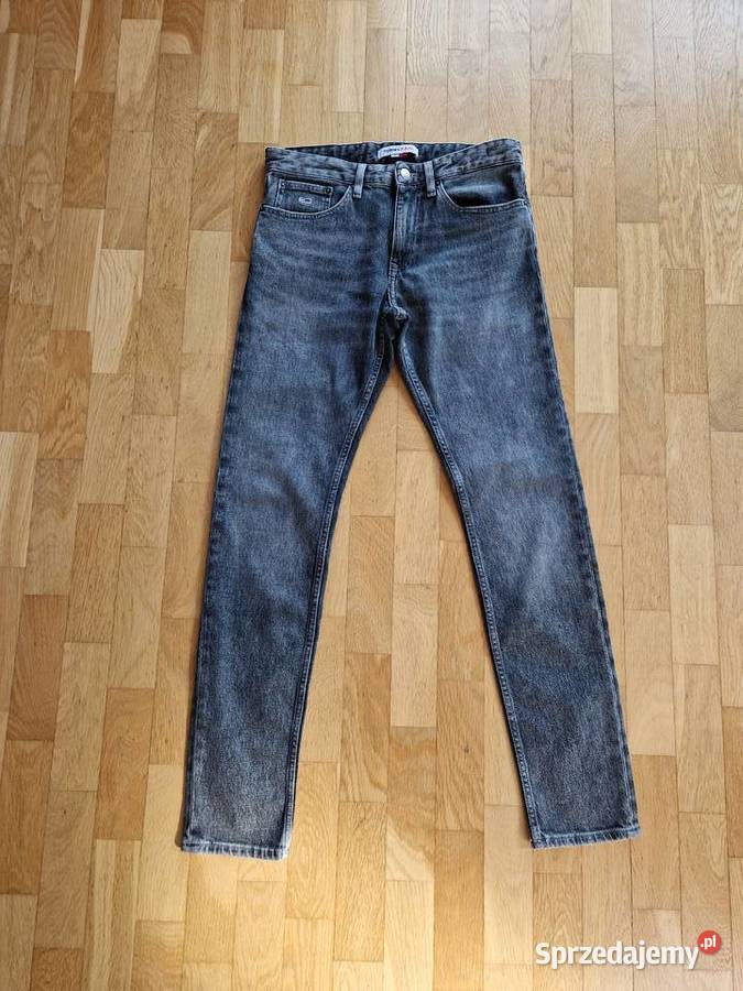 Nowe dżinsy męskie czarne Tommy Hilfiger Jeans Rozmiar S Bibice