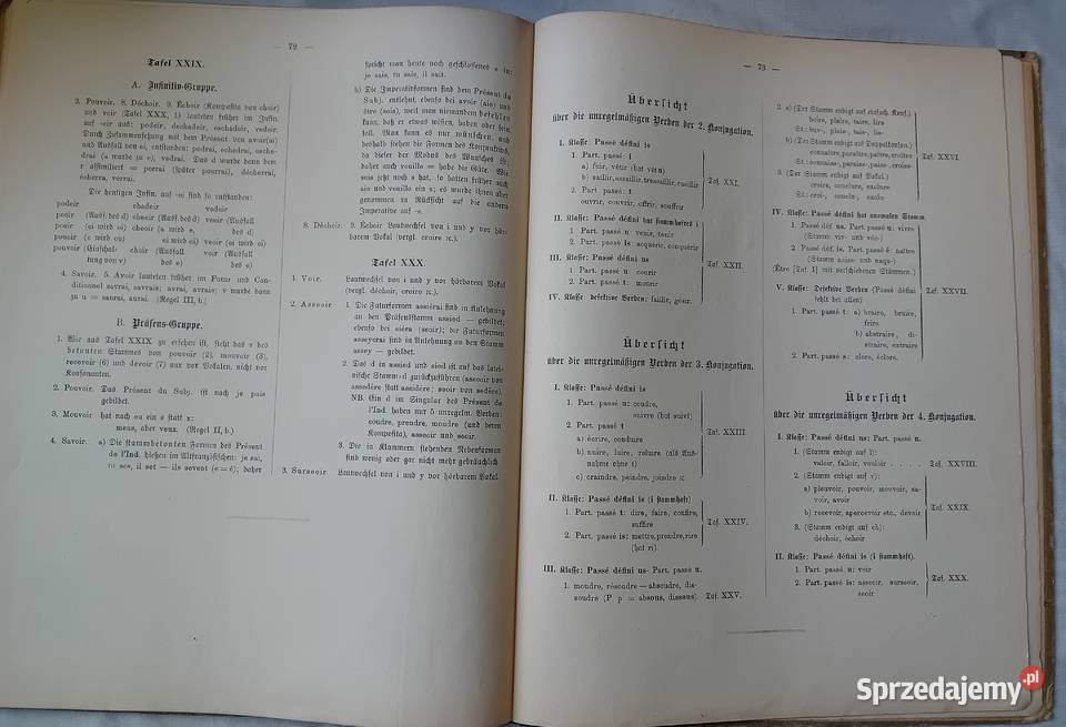 Georg Stier Konjugations Tafeln der Antyki, Sztuka, Kolekcje Koźminek