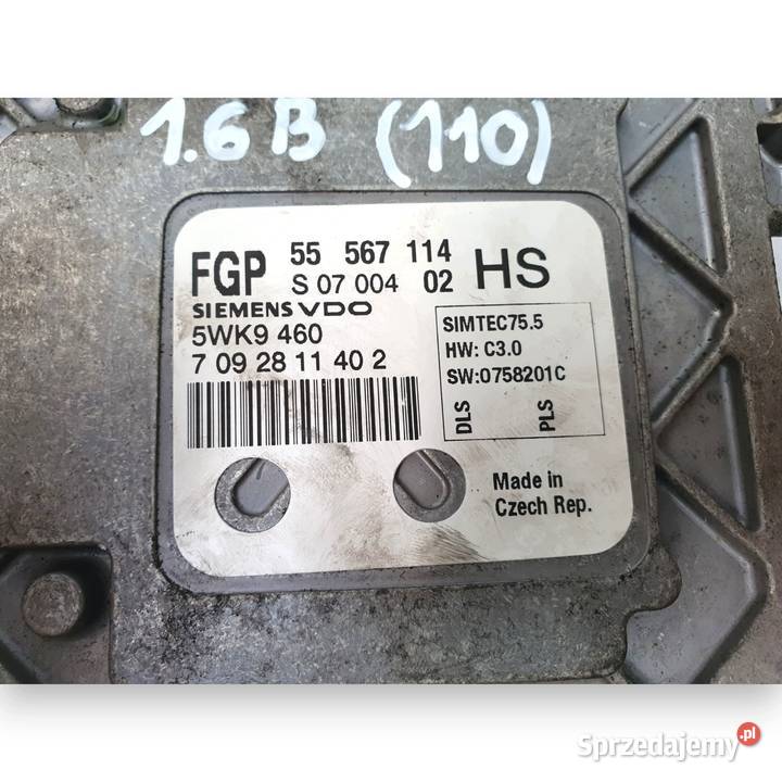 STEROWNIK SILNIKA Opel Astra J Meriva B 16 lubelskie Chełm