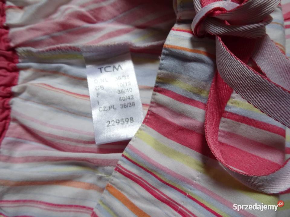 TCM spodnie do spania Paski Piżama 36 38 biały Nowy Sącz