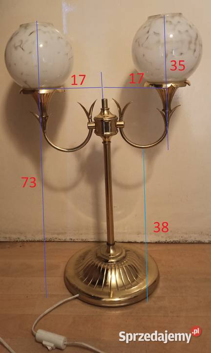 Lampa mosiężna dwukloszowa śląskie Gliwice