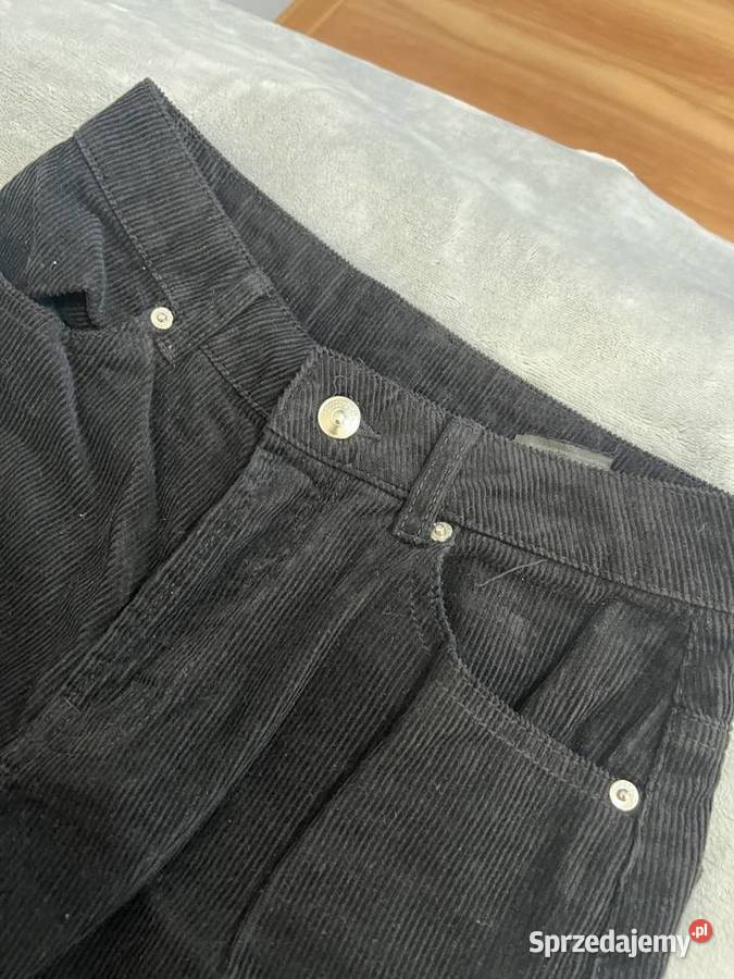 Spodnie jeansy wide leg sztruksowe H&M podkarpackie Jasło