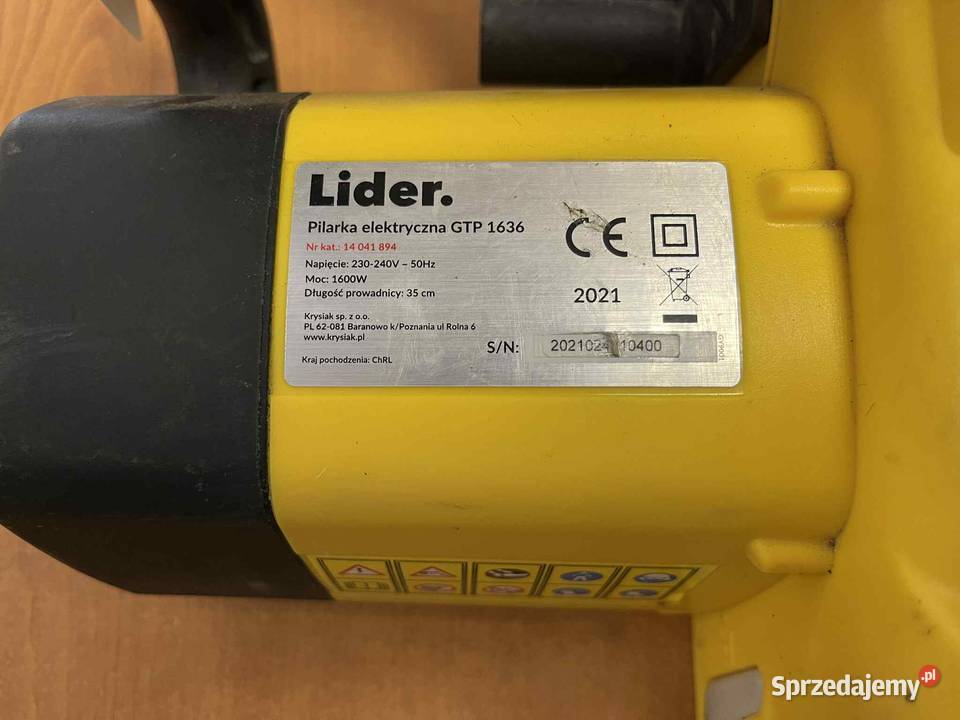 Pilarka Elektryczna LIDER GTP1636 Moc 1600W Elbląg