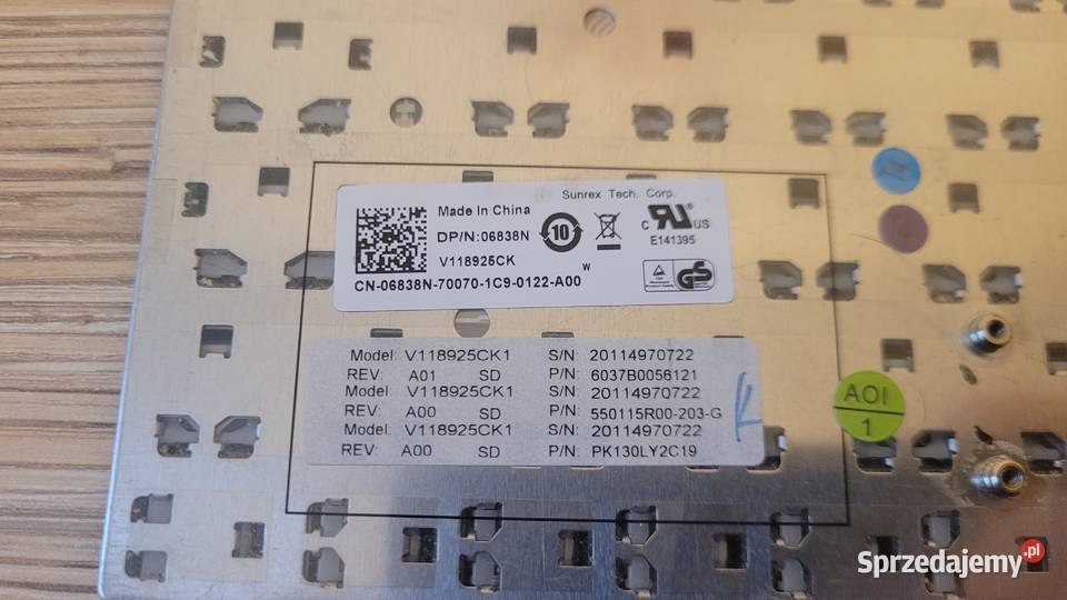 Klawiatura Dell Latitude E5320 E5420 E5430 E6220 Łódź