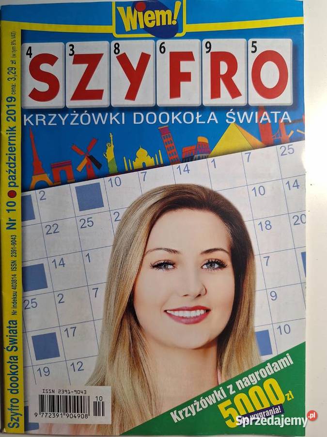 SZYFRO Krzyżówki Dookoła Świata 102019 Wiem Antykwariat mazowieckie Warszawa