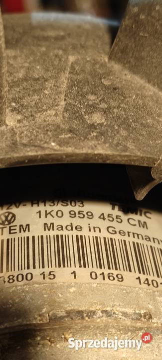 AUDI A3 VW TOURAN WENTYLATOR CHŁODNICY 1K0959455 Siechnice