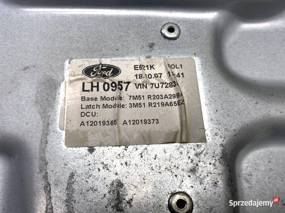 PODNOŚNIK SZYBY LEWY PRZÓD FORD FOCUS C osobowe sprzedam