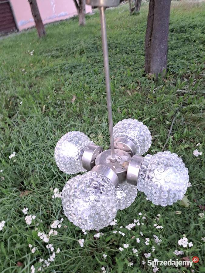 Retro lampa wiszaca z 60 lat firmy Kamenick enov Lubań