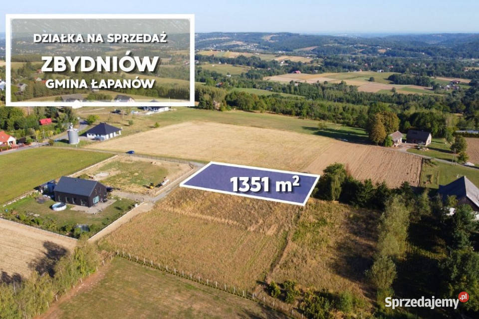 Widokowa działka BUDOWLANA 1350 m Zbydniów 50m sprzedam
