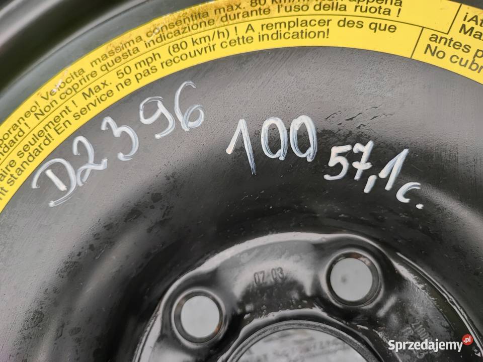 KOŁO DOJAZDOWE ZAPAS 12570 R18 1J0601027M VW świętokrzyskie Kielce sprzedam