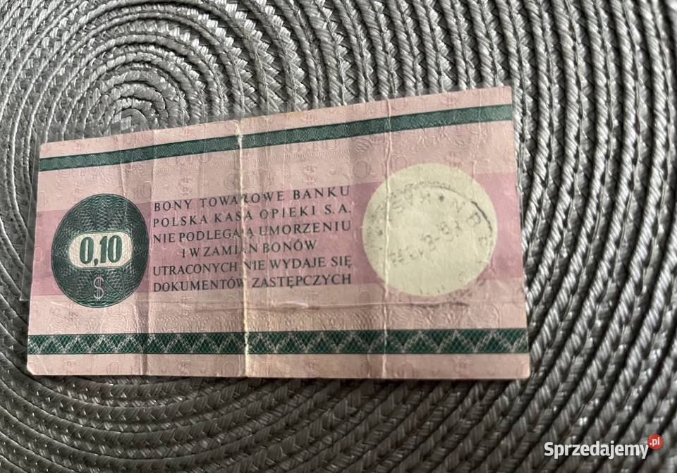 Bon towarowy 10 centów antyk 1979 r pewex PKO wielkopolskie