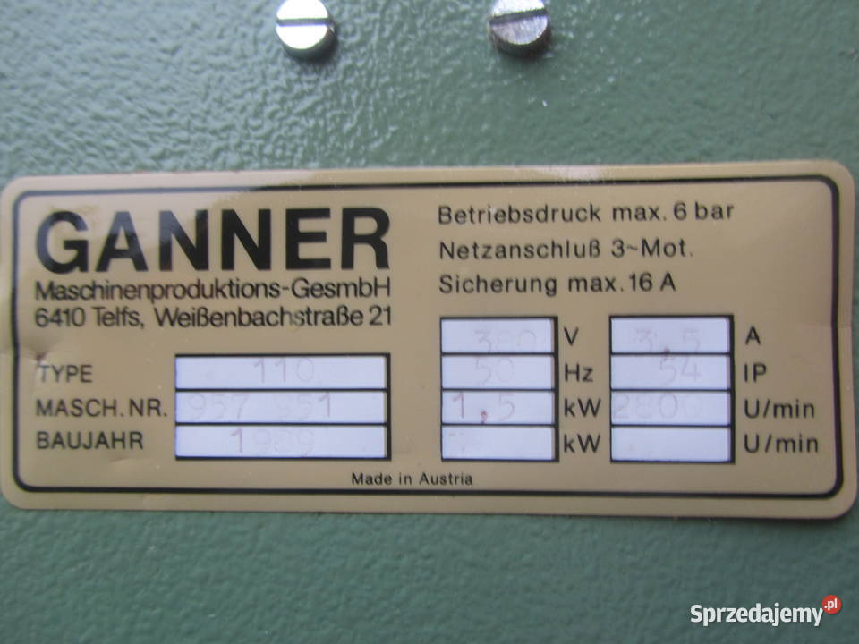 Wiertarka wielowrzecionowa Gannomat Combi Wejherowo