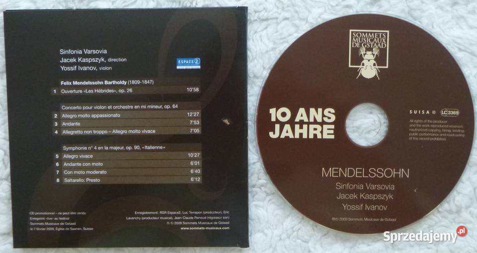Płyta CD Sinfonia Varsovia Felix Mendelssohn Warszawa