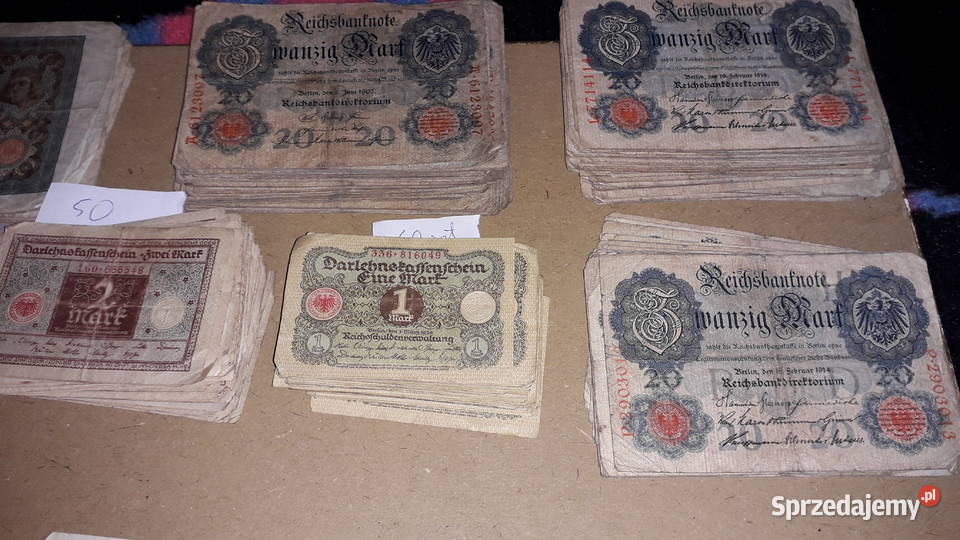 Spora ilość starych niemieckich banknotów sprzedam