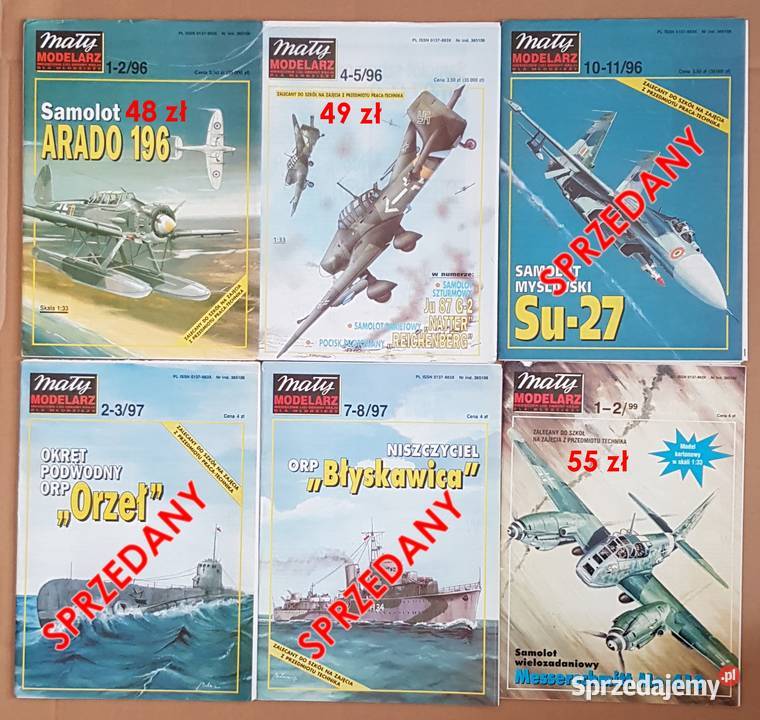 Pakiet 8 wybranych numerów Małego Modelarza z Kraków sprzedam