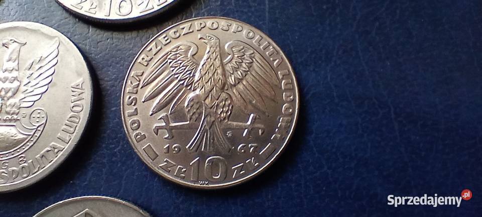 Stare monety 10 złotych 7 monet PRL Polska podkarpackie Lesko