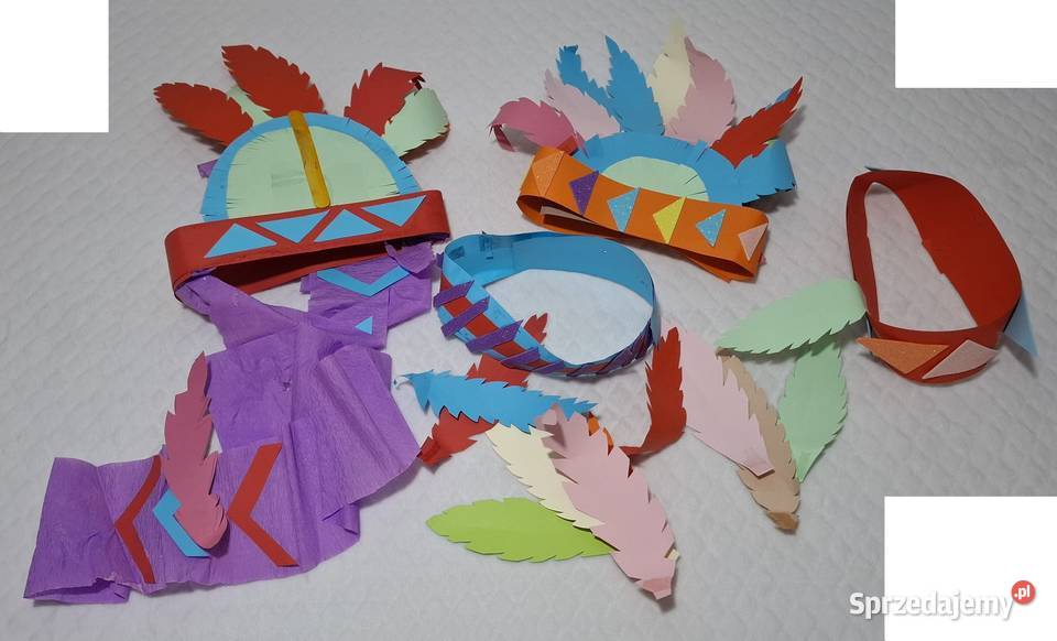 Praca plastyczna zabawa w Indian zestaw kostium Rękodzieło śląskie