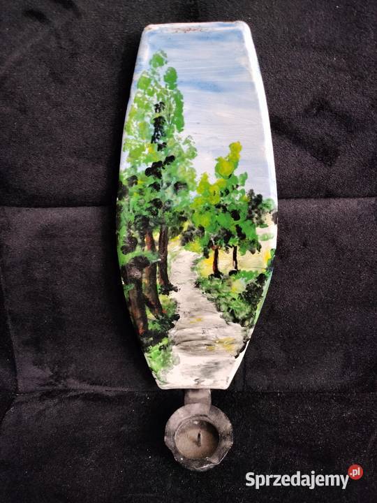 Świecznik emalia Olkusz PRL Choszczno sprzedam