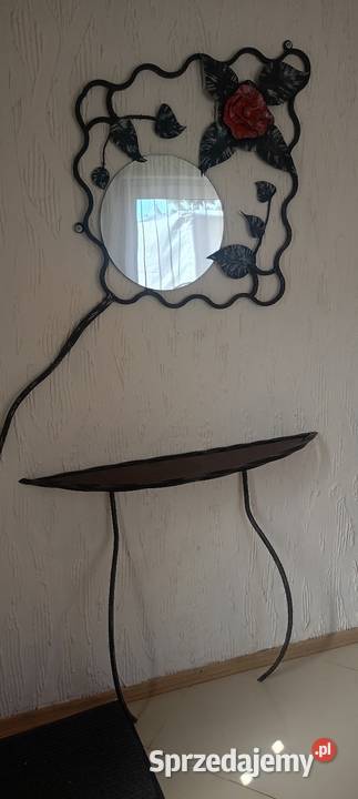 Lustro ze stolikiem metalowe Lustra Leszno