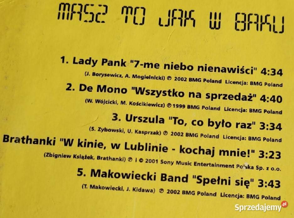 Lady Pank Urszula De Mono Blue Cafe R Rynkowski Chełmno sprzedam