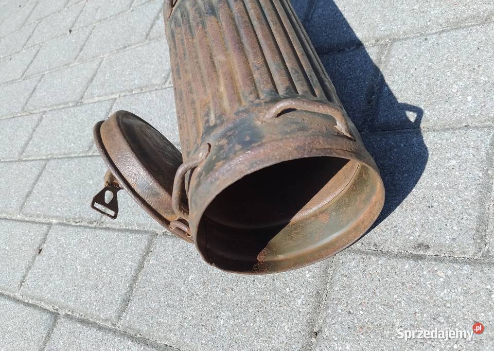 Stara puszka maski gazowej Wehrmacht II Wojna Gdynia