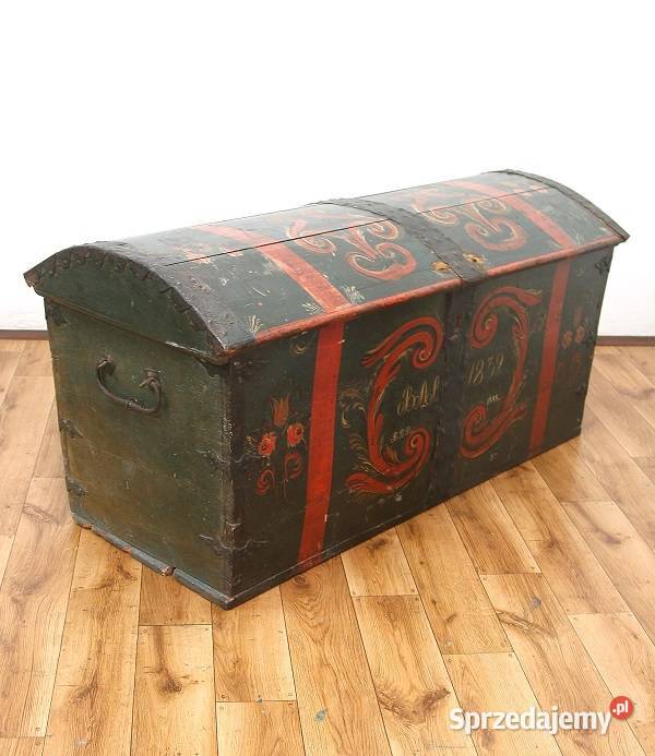 Oryginalny Kufer Malowany 1832 AntykiMarki