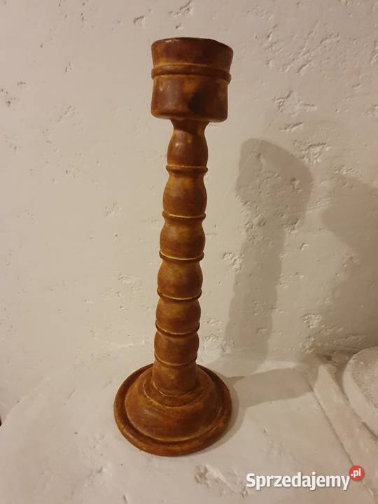 ŚWIECZNIK drewniany prowansalski niebieski lubelskie Lublin