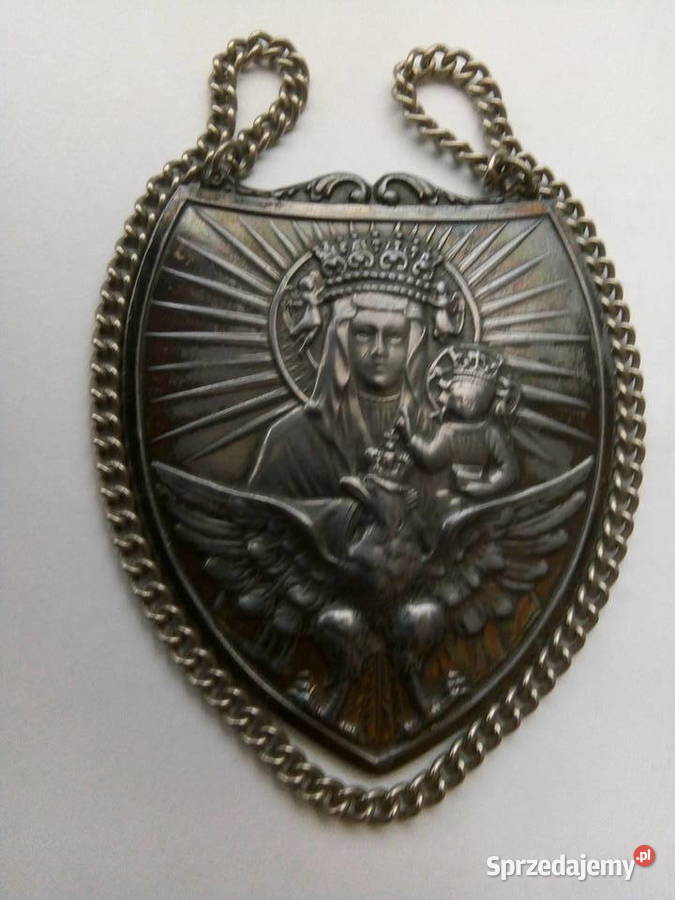 Ryngraf patriotyczny MB z orłem w koronie Pozostałe Warszawa